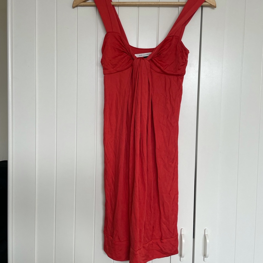 Bright orange mini/summer dress by DVF